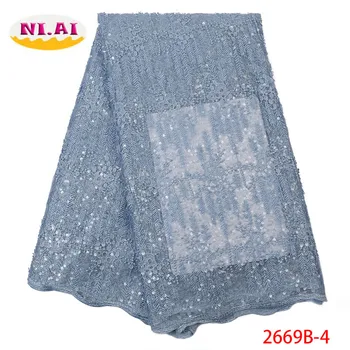 Sky Blue 2019 High Quality French Nigerian Sequins Net Lace Material African Tulle Mesh Lace Fabric For Party Dress XY2669B-4
Sky Blue 2019 High Quality French Nigerian Sequins Net Lace Material African Tulle Mesh Lace Fabric For Party Dress XY2669B-4