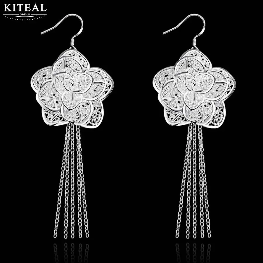 Free Shipping 925 Sterling Silver Earring Fine Fashion Cute Flower Drop Earrings Silver Jewelry Earring Top Quality SMTE275
Free Shipping 925 Sterling Silver Earring Fine Fashion Cute Flower Drop Earrings Silver Jewelry Earring Top Quality SMTE275