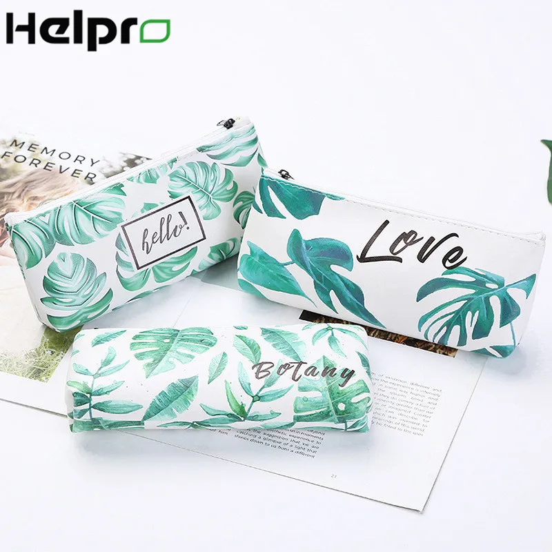 Helpro Cute Leaves Pencil Cases Kawaii High Capacity Pen Box Leather Material Office School Stationery Supplies Pencil Bag
Helpro Cute Leaves Pencil Cases Kawaii High Capacity Pen Box Leather Material Office School Stationery Supplies Pencil Bag