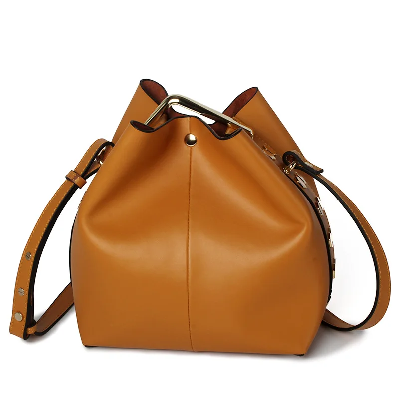 Women Shoulder Bag Bucket Bag Drawstring Bucket Bag Crossbody Messenger Handbag with Small Pouch