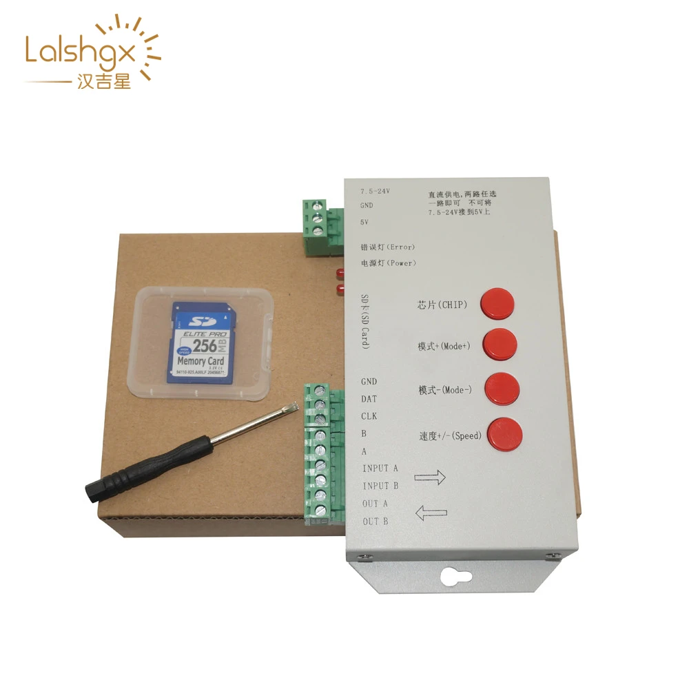 T1000S SD Card WS2801 WS2811 WS2812B LPD6803 LED 2048 Pixels Controller DC5~24V T-1000S RGB Controller
T1000S SD Card WS2801 WS2811 WS2812B LPD6803 LED 2048 Pixels Controller DC5~24V T-1000S RGB Controller