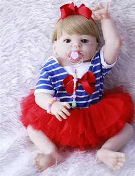 55cm Full Body Silicone Reborn Baby Doll Toy Lovely Vinyl Newborn Princess Toddler Babies Girl Bonecas Like Alive Bebe Bathe Toy
55cm Full Body Silicone Reborn Baby Doll Toy Lovely Vinyl Newborn Princess Toddler Babies Girl Bonecas Like Alive Bebe Bathe Toy