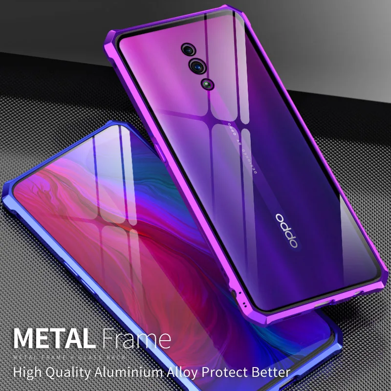 Luxury Aluminum Metal Armor Case For OPPO Reno Shockproof Transparent Clear Glass Back Cover OPPO Reno Case Aluminum Bumper etui
Luxury Aluminum Metal Armor Case For OPPO Reno Shockproof Transparent Clear Glass Back Cover OPPO Reno Case Aluminum Bumper etui