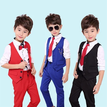 4 PCS NEW Child wedding Suit vest shirt pant Baby Costume 2-12Yrs Teen boy Prom dress School Show Kid Gentle suit Blue Red Black
4 PCS NEW Child wedding Suit vest shirt pant Baby Costume 2-12Yrs Teen boy Prom dress School Show Kid Gentle suit Blue Red Black