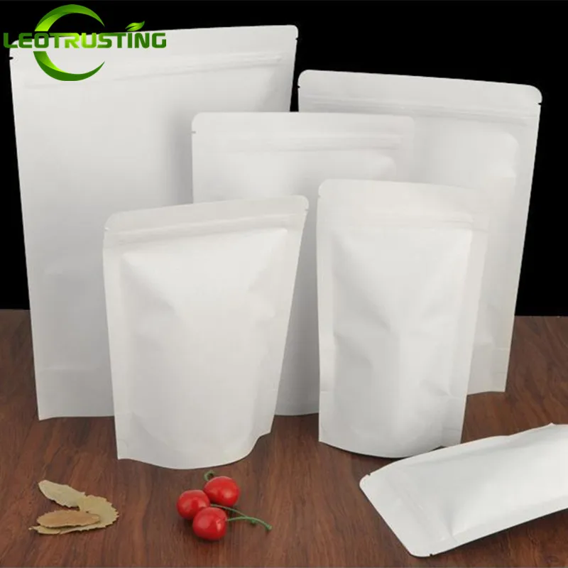 Leotrusting 50pcs Off White Stand up Paper Ziplock Bag Coffee Snack Cookie Tea Packaging Paper Storage Bag White Paper Gift Bag
Leotrusting 50pcs Off White Stand up Paper Ziplock Bag Coffee Snack Cookie Tea Packaging Paper Storage Bag White Paper Gift Bag