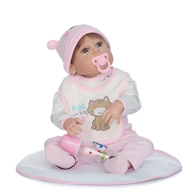 22inch Full Silicone Reborn Baby Girl Doll Toy Lifelike 55cm Newborn Princess Toddler Babies Alive Doll Girl Bonecas Child Gift
22inch Full Silicone Reborn Baby Girl Doll Toy Lifelike 55cm Newborn Princess Toddler Babies Alive Doll Girl Bonecas Child Gift