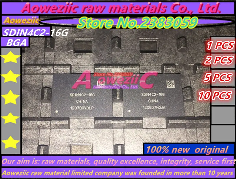 Aoweziic 100% Новый оригинальный SDIN4C2-16G BGA чип памяти SDIN4C2 16G | Электроника