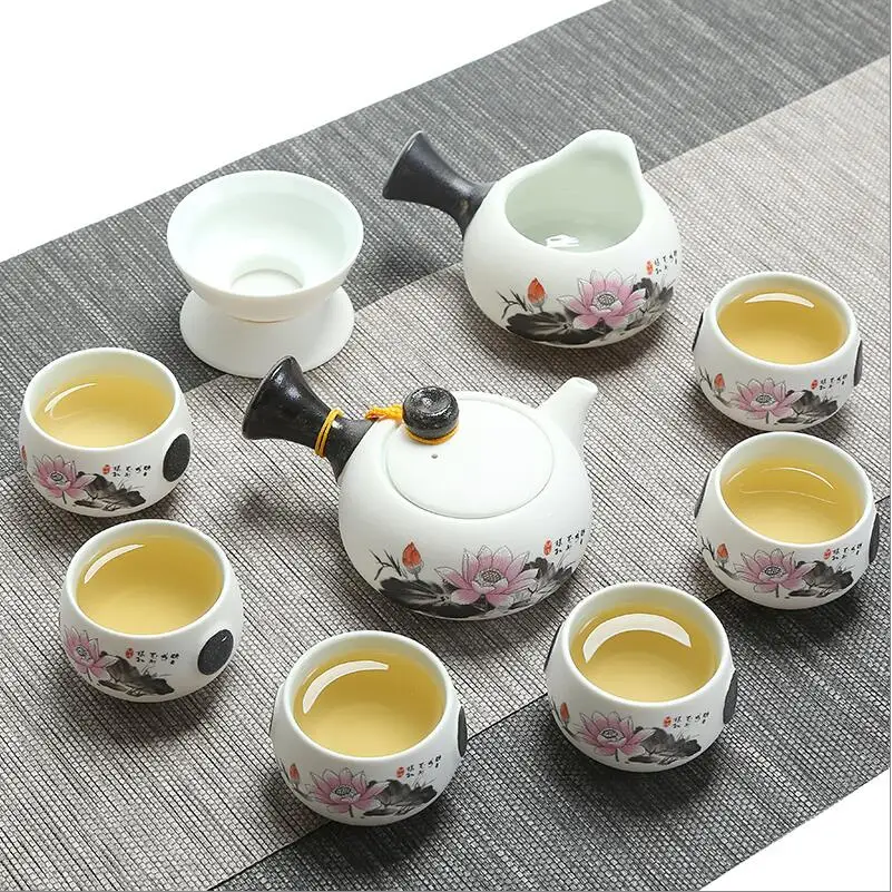 New jingdezhen exquisite ceramic teapot kettles tea cup porcelain chinese kung fu tea set drink ware
New jingdezhen exquisite ceramic teapot kettles tea cup porcelain chinese kung fu tea set drink ware