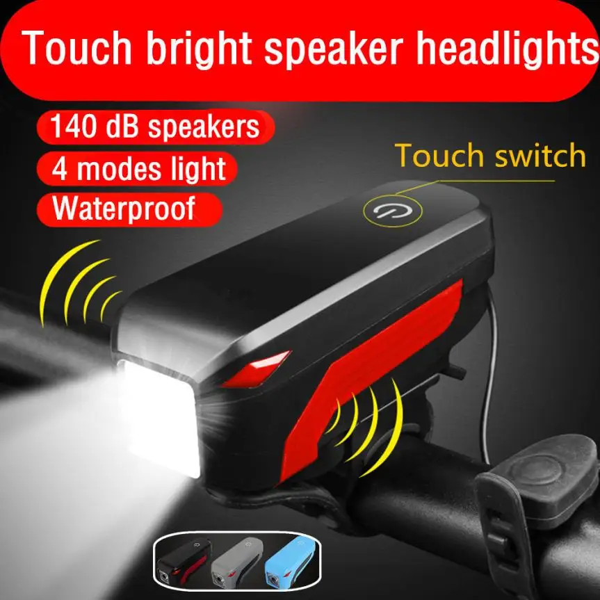 Bike Lights With 140dB Horn IP45 Waterproof Rechargeable LED Bicycle Light Hot