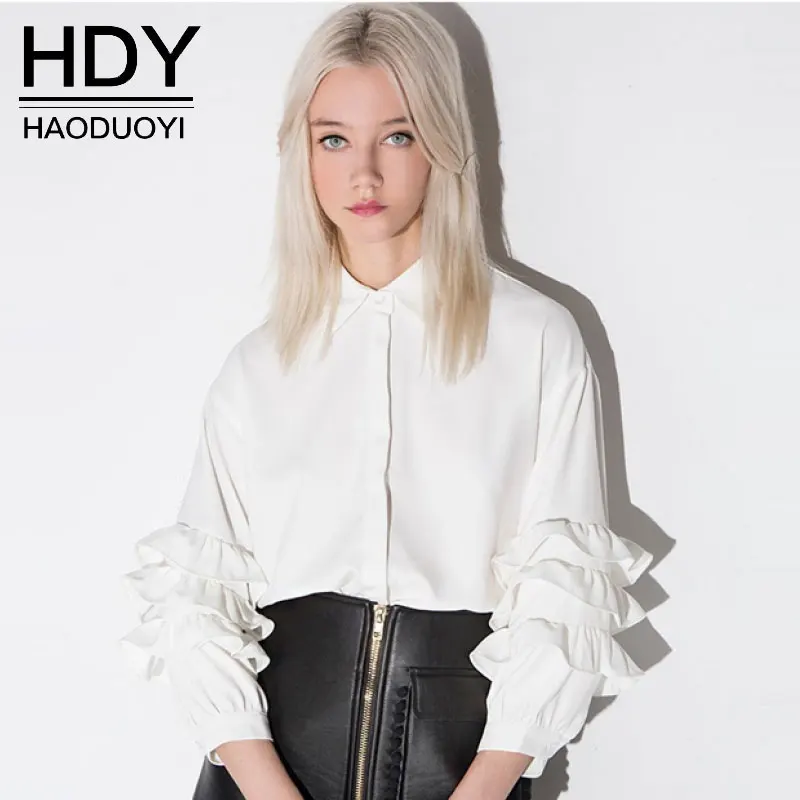 HDY Blouses Long Sleeve Women 2019 Elegant Ladies Cute Ruffles White Shirt Tops Plus Size Sexy Chiffon Blouse Shirt Ruffles
HDY Blouses Long Sleeve Women 2019 Elegant Ladies Cute Ruffles White Shirt Tops Plus Size Sexy Chiffon Blouse Shirt Ruffles