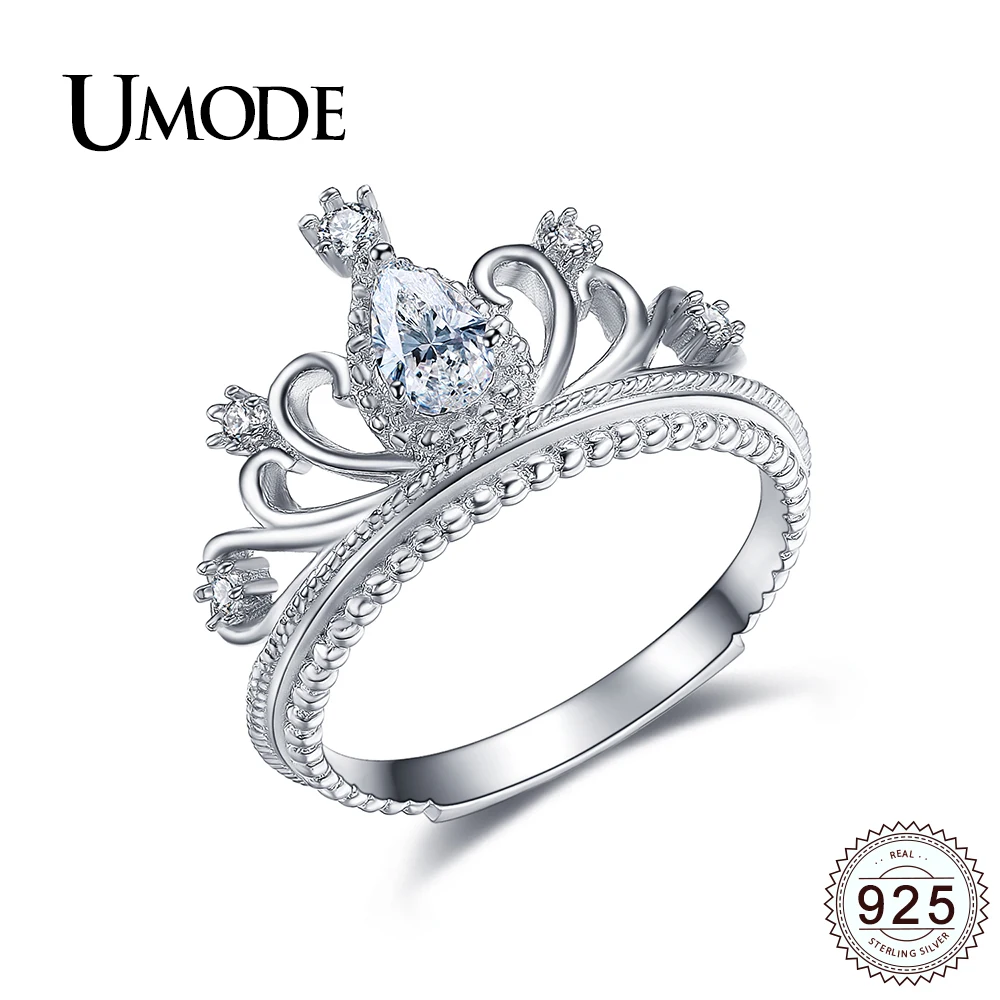 UMODE 925 Sterling Silver Crown Rings for Women Wedding Jewelry Luxury Princess CZ Wedding Bands Bijoux Bague Femme Gift ULR0337
UMODE 925 Sterling Silver Crown Rings for Women Wedding Jewelry Luxury Princess CZ Wedding Bands Bijoux Bague Femme Gift ULR0337