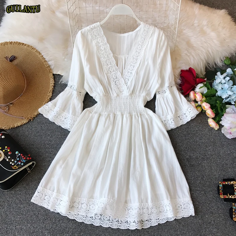 summer Lace Patchwork beach short dress women V-neck Bohemian Casual White dresses female shirt festival Sweet Streetwear
summer Lace Patchwork beach short dress women V-neck Bohemian Casual White dresses female shirt festival Sweet Streetwear