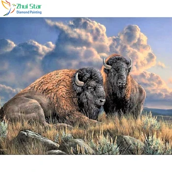 Zhui Star 5D DIY full Square drill diamond painting Cross stitch Grassland bison Rhinestone embroidery Mosaic Home decor gift
Zhui Star 5D DIY full Square drill diamond painting Cross stitch Grassland bison Rhinestone embroidery Mosaic Home decor gift