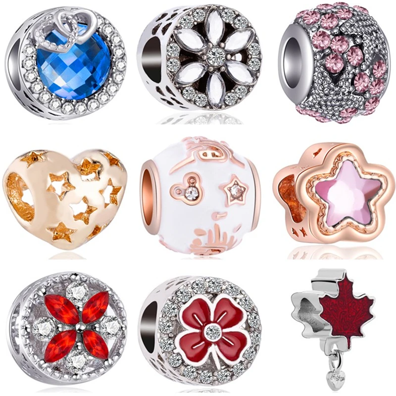 Btuamb Hot Selling Crystal Hat Maple Leaf Key Butterfly Heart Mickey Bead Fit Pandora Charms Beads for Women DIY Bijoux Jewelry
Btuamb Hot Selling Crystal Hat Maple Leaf Key Butterfly Heart Mickey Bead Fit Pandora Charms Beads for Women DIY Bijoux Jewelry