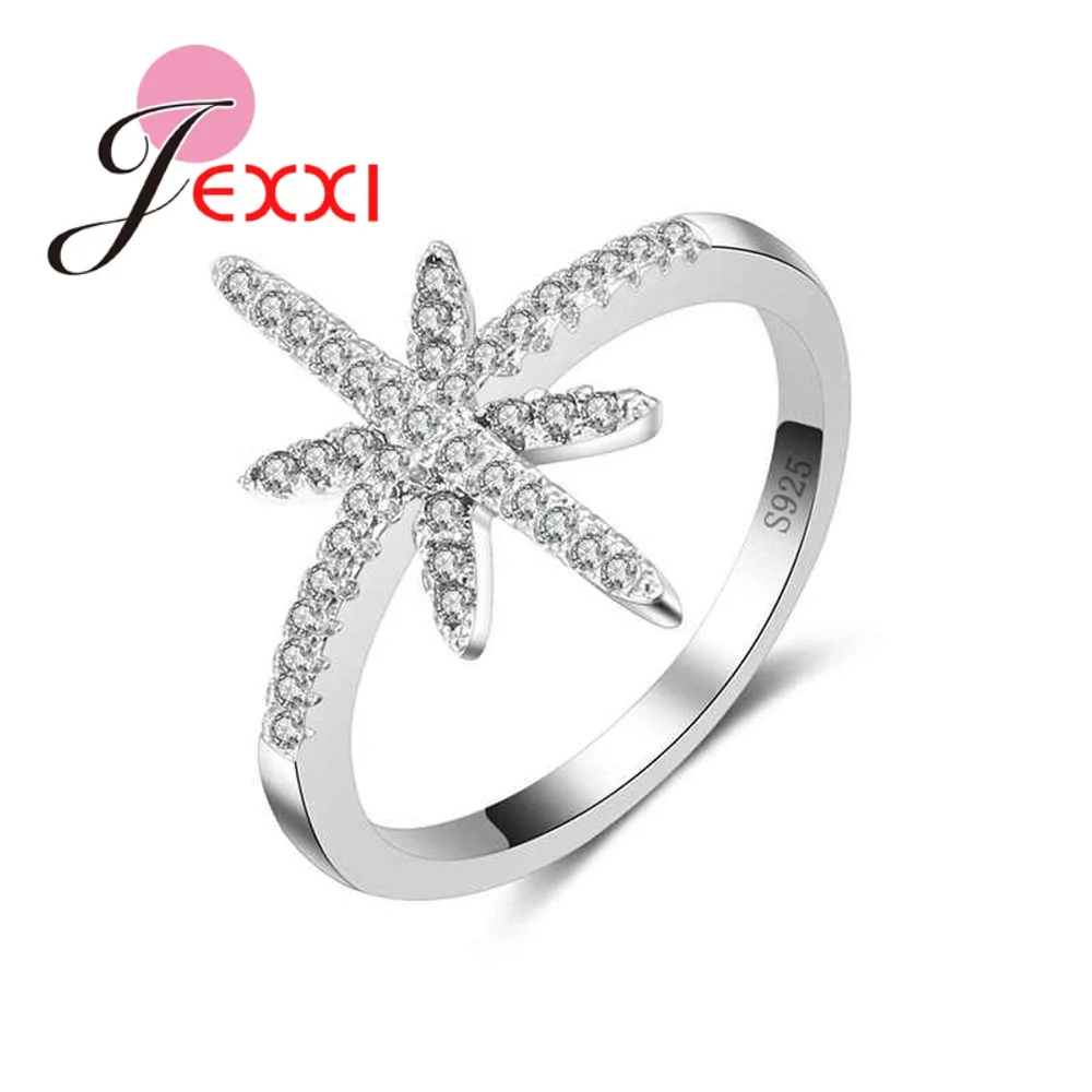 JEXXI New 2018 925 Sterling Silver Star Ring Female White CZ Crystal Paved Engagement Wedding Rings Fine Jewelry For Women
JEXXI New 2018 925 Sterling Silver Star Ring Female White CZ Crystal Paved Engagement Wedding Rings Fine Jewelry For Women