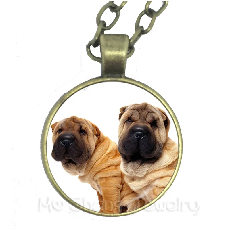 Ожерелье для влюбленных собак 25 мм Круглый стеклянный купол животное ручной