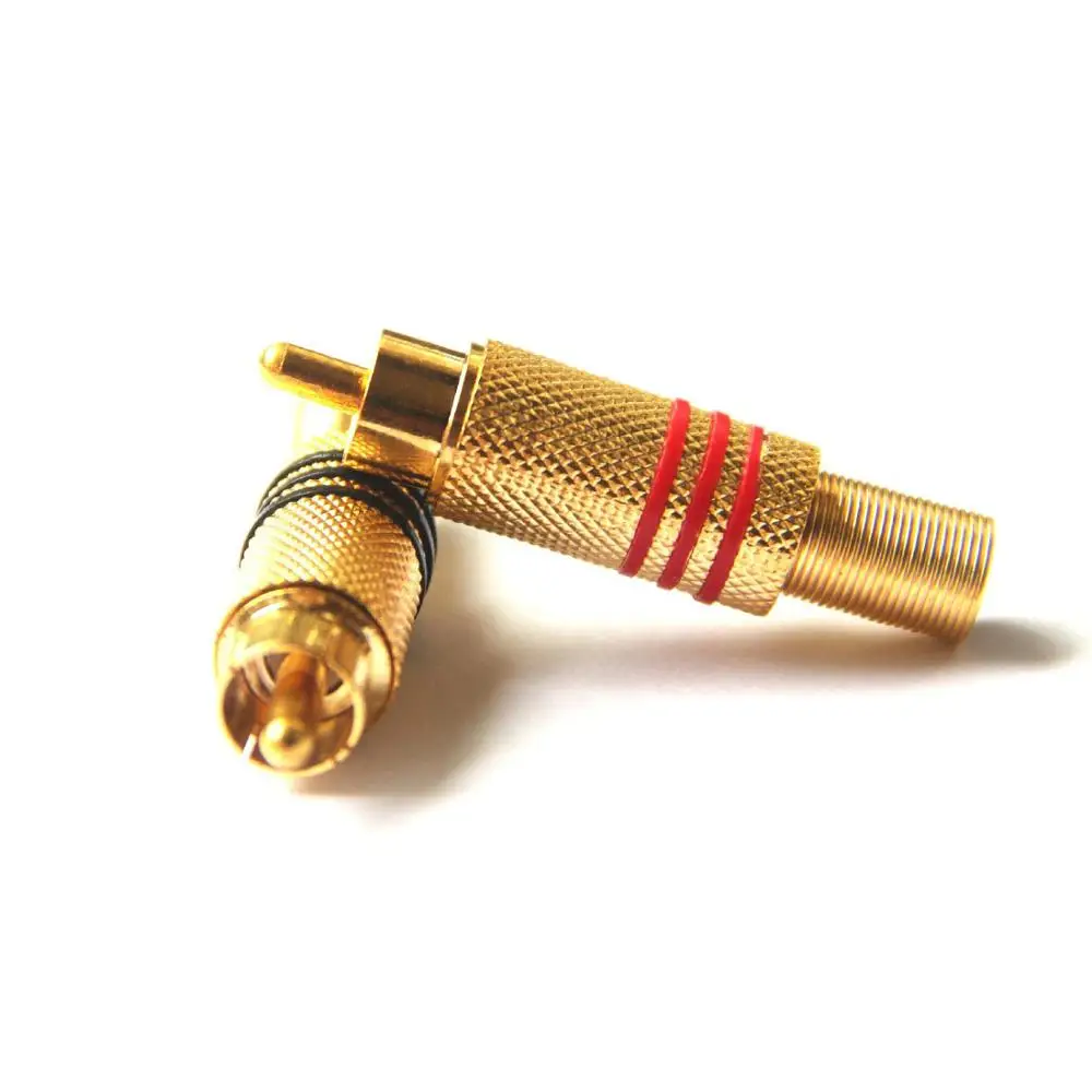 100 шт. Позолоченный разъем RCA, соединитель аудио, штекер, Соединитель с протектором кабеля с пружиной, черный + красный
100 шт. Позолоченный разъем RCA, соединитель аудио, штекер, Соединитель с протектором кабеля с пружиной, черный + красный