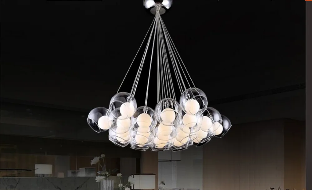 Free Shipping New Modern 19 heads Led Bulb Glass Ball Pendant Lights Glass Blub Sago Lighting 110V-240V FG173
Free Shipping New Modern 19 heads Led Bulb Glass Ball Pendant Lights Glass Blub Sago Lighting 110V-240V FG173