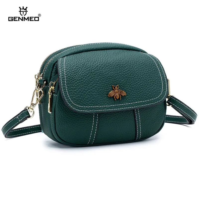 GENMEO New Arrival Cow Leather Luxury Women Bags Female Fashion Handbag with Metal Bee Button Bolsa Feminina
GENMEO New Arrival Cow Leather Luxury Women Bags Female Fashion Handbag with Metal Bee Button Bolsa Feminina