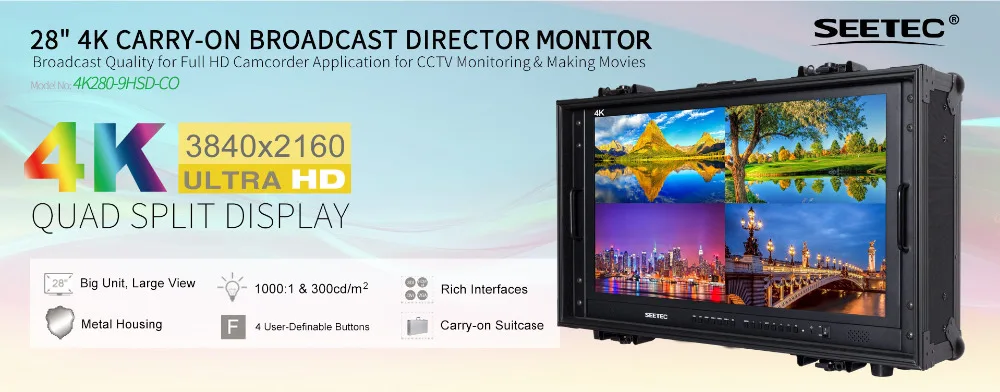 4K280-9HSD-CO 28 inch 4K carry-on director monitor