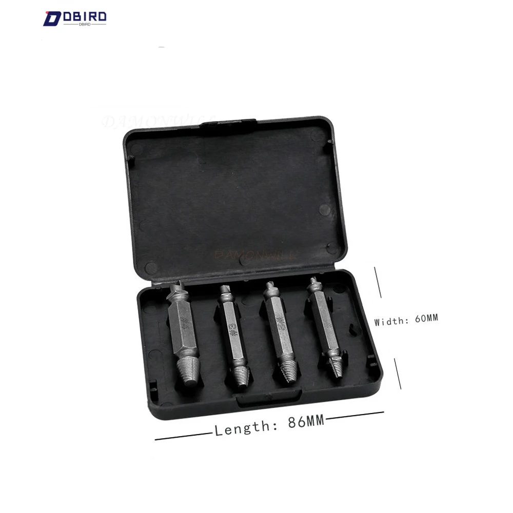 Double Ended Damaged Screws Extractor Broken Breakage Head Extractors Wood Bolts Remover Extract Drill Tool 1# 2# 3# 4#
Double Ended Damaged Screws Extractor Broken Breakage Head Extractors Wood Bolts Remover Extract Drill Tool 1# 2# 3# 4#