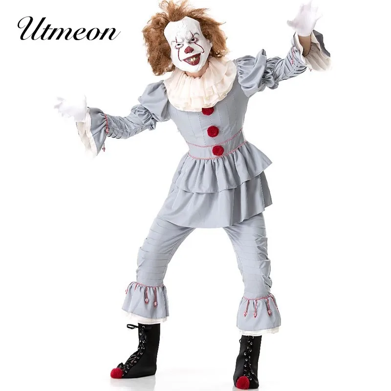 Utmeon Adult Unisex Halloween Costumes Clown Suit Fancy Halloween Stephen King's It Pennywise Terror Cosplay Costume 
Utmeon Adult Unisex Halloween Costumes Clown Suit Fancy Halloween Stephen King's It Pennywise Terror Cosplay Costume