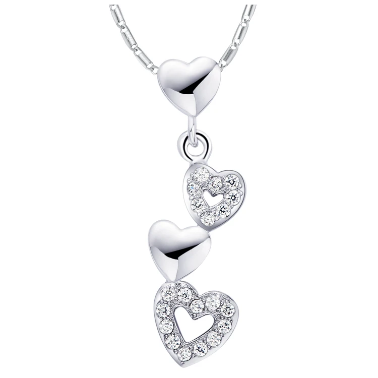 White/Rose GD Plated Necklace Heart Shape Mosaic Crystal Pendant For Valentine's Day Gift | Украшения и аксессуары