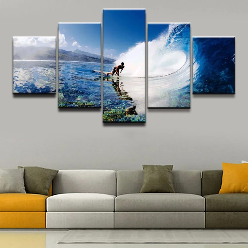 Modern Wall Art Framework Canvas Poster HD Print 5 Pieces Sports Surfing Painting Modular Abstract Pictures Home Decorative
Modern Wall Art Framework Canvas Poster HD Print 5 Pieces Sports Surfing Painting Modular Abstract Pictures Home Decorative
