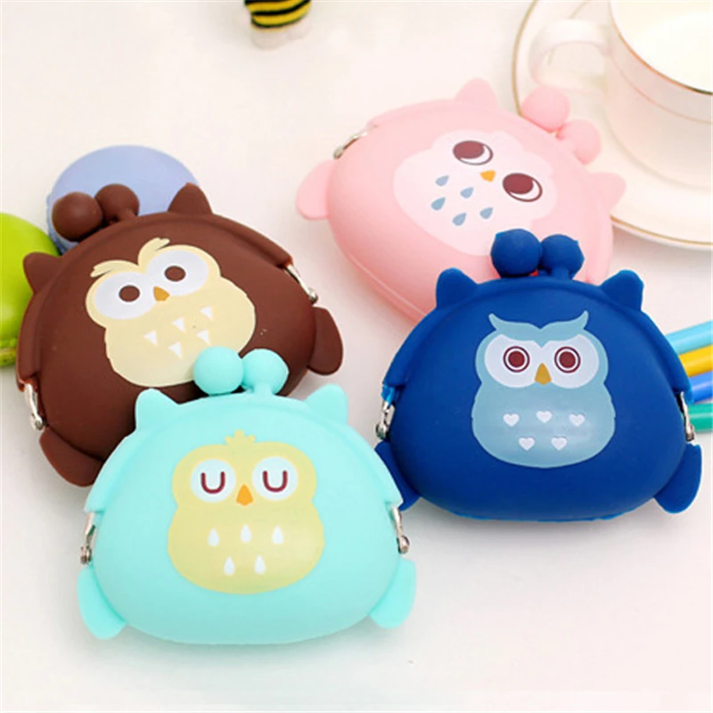 Kawaii Candy Owl Wallet Silicone Small Pouch Cute Coin Purse for Girl Key Rubber Wallet Children Mini Animal Case Storage Bag
Kawaii Candy Owl Wallet Silicone Small Pouch Cute Coin Purse for Girl Key Rubber Wallet Children Mini Animal Case Storage Bag