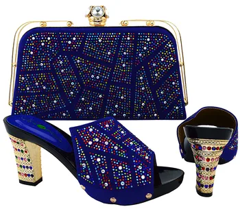 Latest African Ladies Shoes And Bag Set For Wedding Nice High Heels Pumps And Clutch Purse Set For Party BCH-19 Royal Blue 
Latest African Ladies Shoes And Bag Set For Wedding Nice High Heels Pumps And Clutch Purse Set For Party BCH-19 Royal Blue