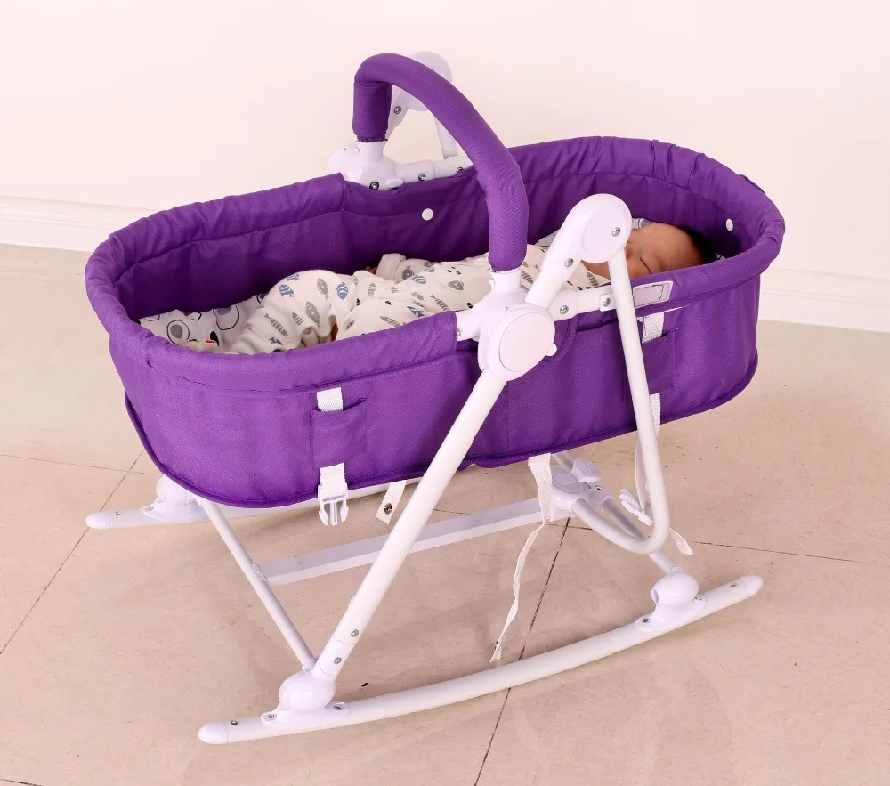 purple baby bassinet