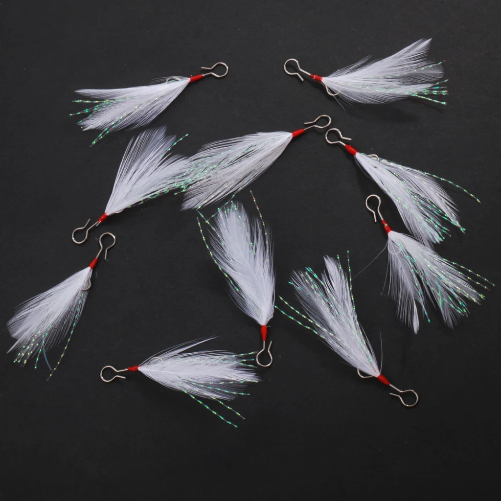 10 pcs Feathers Rigs Jigs Mackerel Pollack Herring Sea Fishing Tackle Lures Multi-function Feather Pendant Rig White
10 pcs Feathers Rigs Jigs Mackerel Pollack Herring Sea Fishing Tackle Lures Multi-function Feather Pendant Rig White