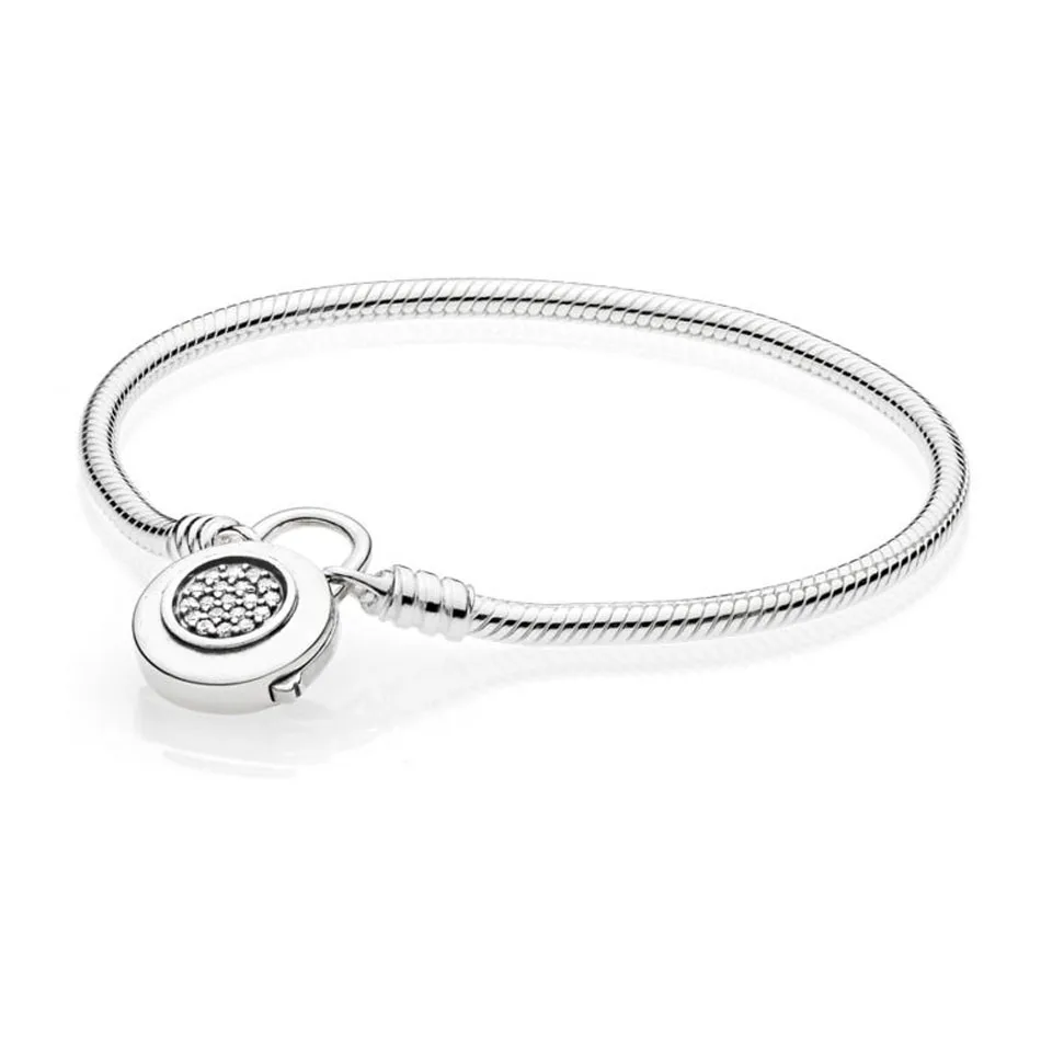 925 Sterling Silver Bracelet for Women MOMENTS Smooth Bracelet with Signature Padlock fit Lady Beads Charm Pendant Jewelry
925 Sterling Silver Bracelet for Women MOMENTS Smooth Bracelet with Signature Padlock fit Lady Beads Charm Pendant Jewelry