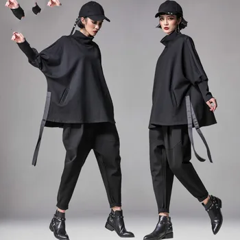 High Quality New Suit Female Irregular T-shirt Large Size Bat Shirt Jacket Harem Pants Pants Casual Women Two Piece Outfits
High Quality New Suit Female Irregular T-shirt Large Size Bat Shirt Jacket Harem Pants Pants Casual Women Two Piece Outfits