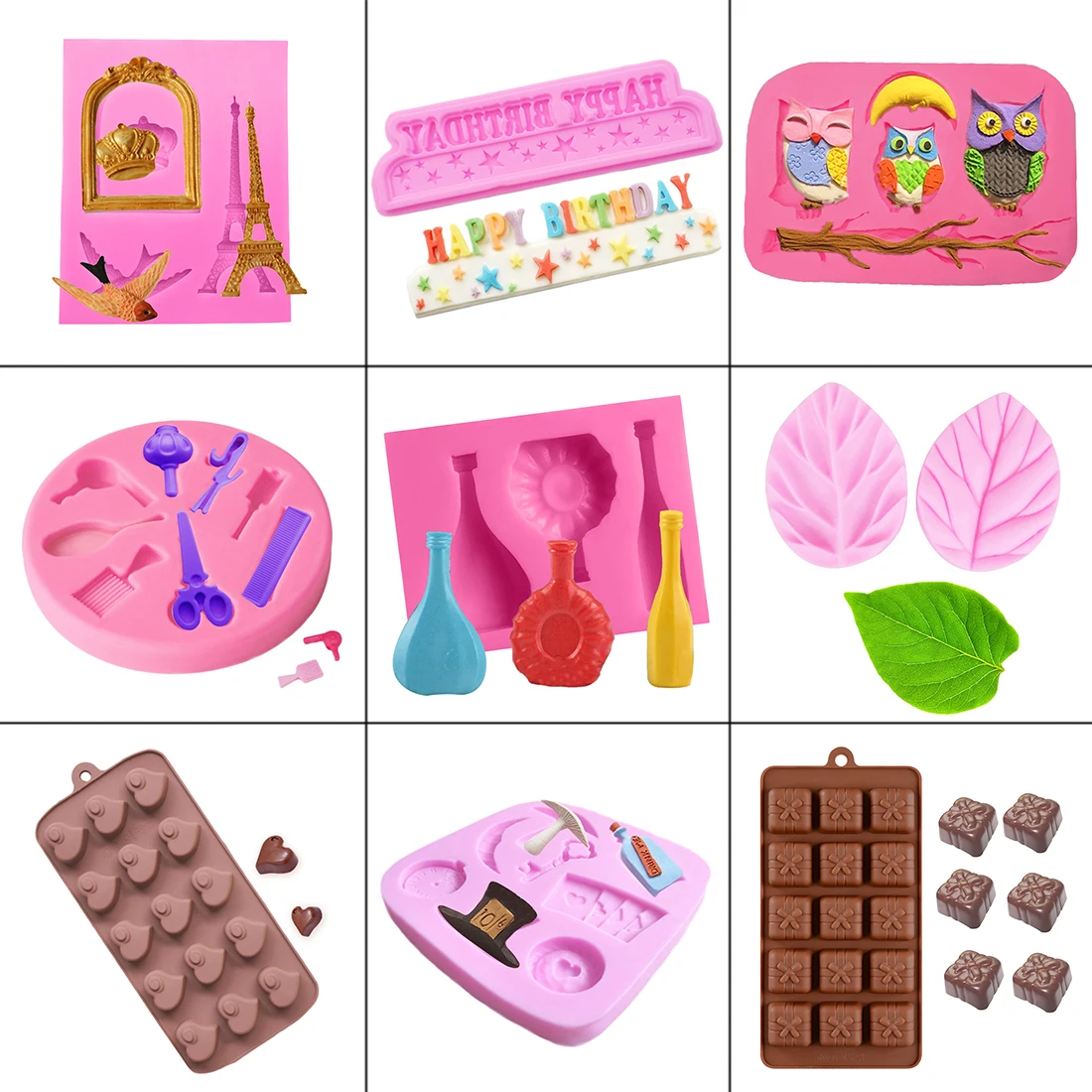 1PC Silicone Mold Baking Pan Cake Decorating Tools Chocolate Soap Mold Candy Cake Stencils DIY Kitchen Accessories
1PC Silicone Mold Baking Pan Cake Decorating Tools Chocolate Soap Mold Candy Cake Stencils DIY Kitchen Accessories