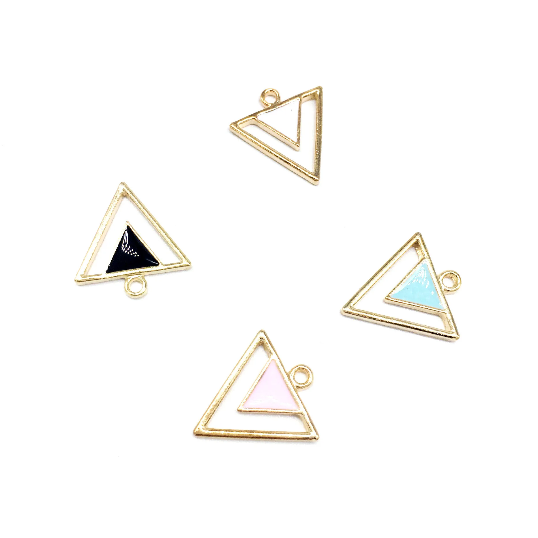 20pcs 17*18mm Gold Color Alloy Triangle Enamel Charms DIY Pendants For Necklace Bracelet Jewelry Making DIY Findings
20pcs 17*18mm Gold Color Alloy Triangle Enamel Charms DIY Pendants For Necklace Bracelet Jewelry Making DIY Findings