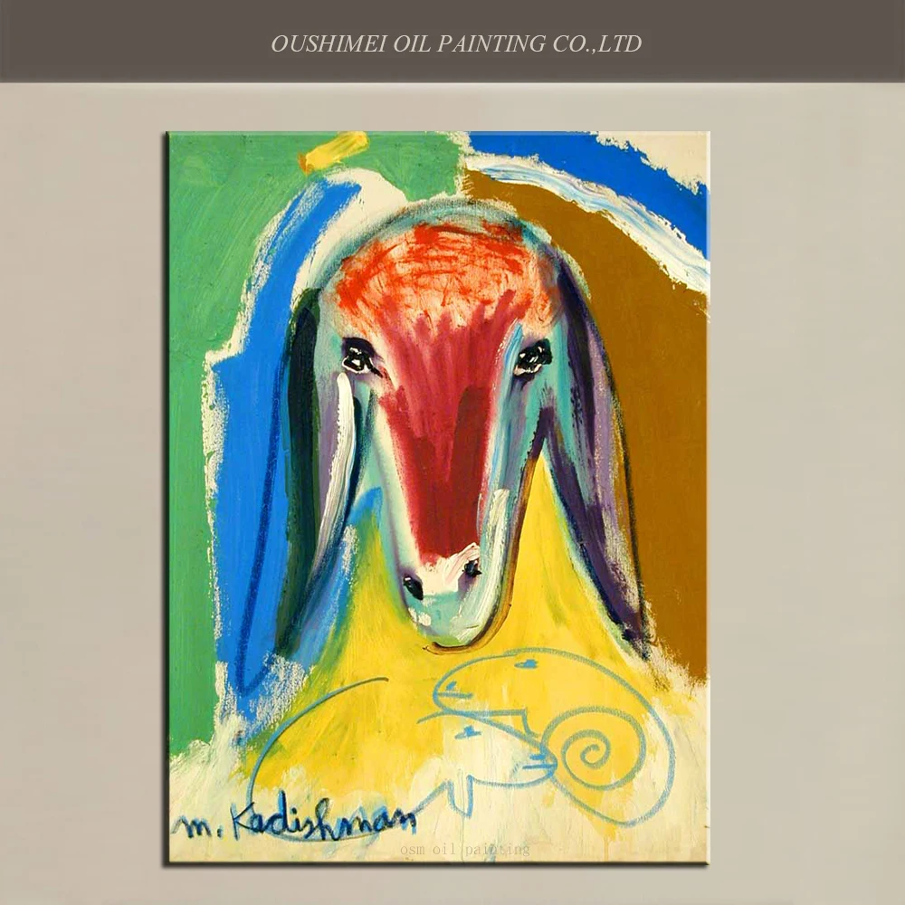 High Skill Handmade Fine Art Modern Abstract Animal Oil Painting Hand-painted Wall Artwork Sheep Head Home Decor Craft on Canvas
High Skill Handmade Fine Art Modern Abstract Animal Oil Painting Hand-painted Wall Artwork Sheep Head Home Decor Craft on Canvas