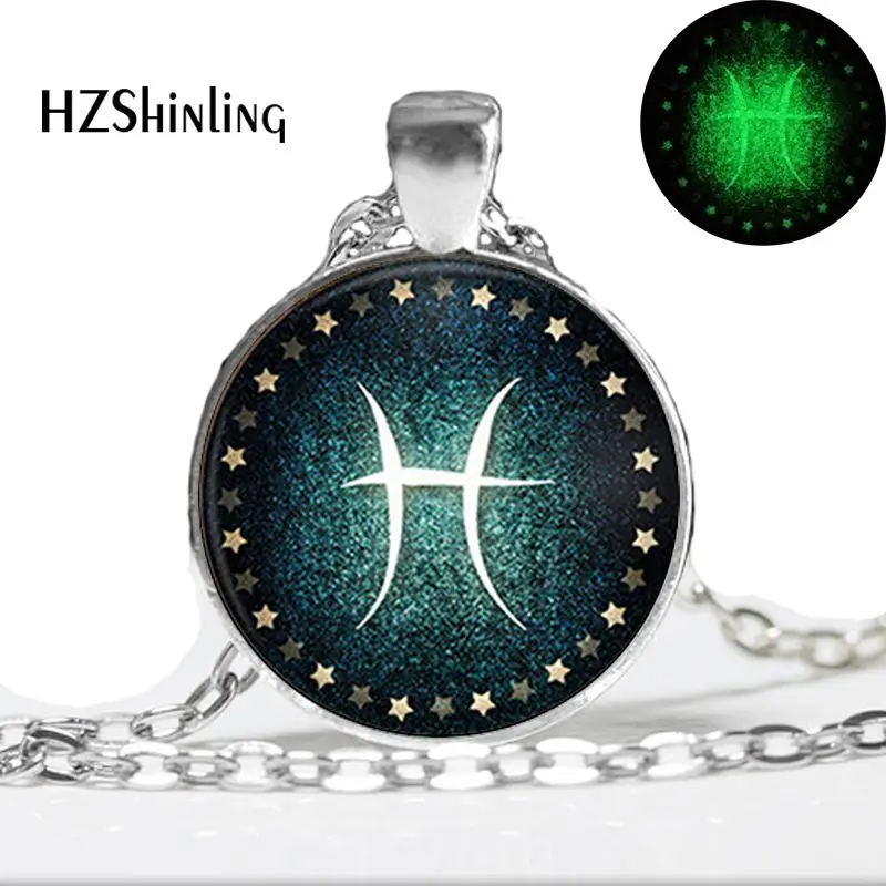 Glow in the dark jewelry Pisces Necklace Zodiac Sign Pendant Jewelry glass art photo glowing necklace pendant
Glow in the dark jewelry Pisces Necklace Zodiac Sign Pendant Jewelry glass art photo glowing necklace pendant