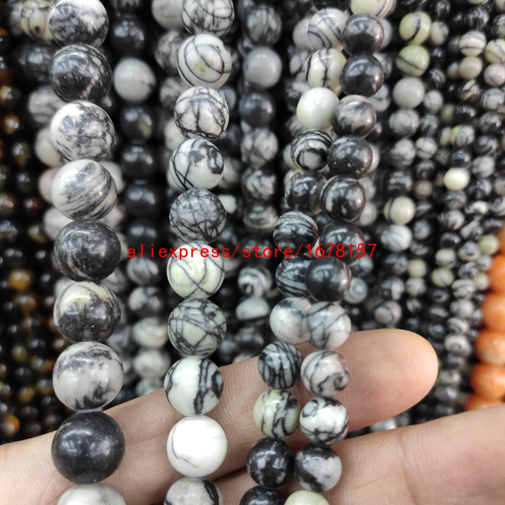 good top Black network Natural Stone Beads Loose Beads for Bracelet Jewelry Making dropshipping
good top Black network Natural Stone Beads Loose Beads for Bracelet Jewelry Making dropshipping