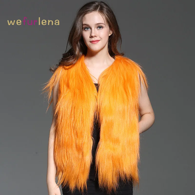 

Welfurlena 2017 New Style Genuine Mongolia Sheep Fur Vest Women Full Pelt Real Slim Sheep Fur Jacket Winter Waistcoats Plus Size