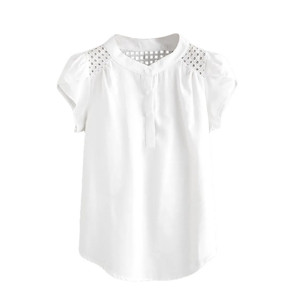Women Solid O-Neck Hollow Out Shirt Short Butterfly Sleeve Casual Tops Blouse Solid Casual Party Summer Beach Short C20
Women Solid O-Neck Hollow Out Shirt Short Butterfly Sleeve Casual Tops Blouse Solid Casual Party Summer Beach Short C20