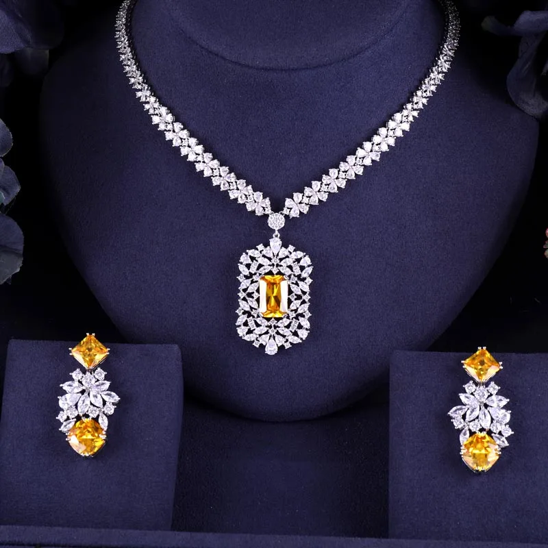 janeklly trendy Wedding Necklace Earrings For Women Accessories Full Cubic Zirconia Bridal Jewelry Sets pendientes mujer moda
janeklly trendy Wedding Necklace Earrings For Women Accessories Full Cubic Zirconia Bridal Jewelry Sets pendientes mujer moda