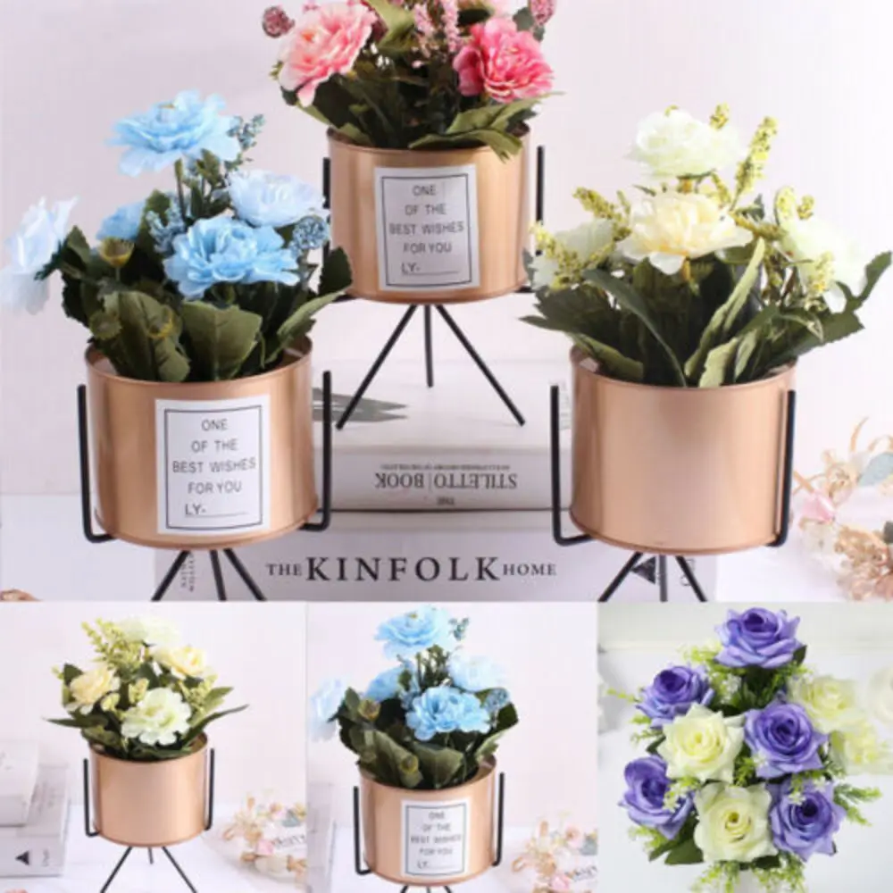 Outdoor Indoor Flower Simulation Plants Artificial Rose Silk Flower Bouquet Home Bouquets Party Living Rome Home Decor
Outdoor Indoor Flower Simulation Plants Artificial Rose Silk Flower Bouquet Home Bouquets Party Living Rome Home Decor