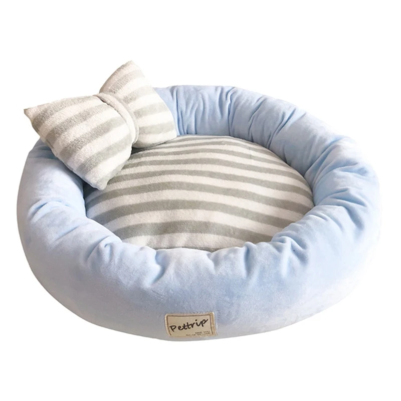 2019 Warm Dog Mat Striped Dog Bed Sofa with Pillow Flannel Removable Round Dog Mat for Small Dogs Puppy Sofa Pet Supplies
2019 Warm Dog Mat Striped Dog Bed Sofa with Pillow Flannel Removable Round Dog Mat for Small Dogs Puppy Sofa Pet Supplies