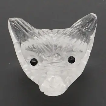 Wolf Head Pendant Natural Gemstone Clear Quartz Figurine Crystal Carved Necklace Fashion Jewelry 1.4"
Wolf Head Pendant Natural Gemstone Clear Quartz Figurine Crystal Carved Necklace Fashion Jewelry 1.4"