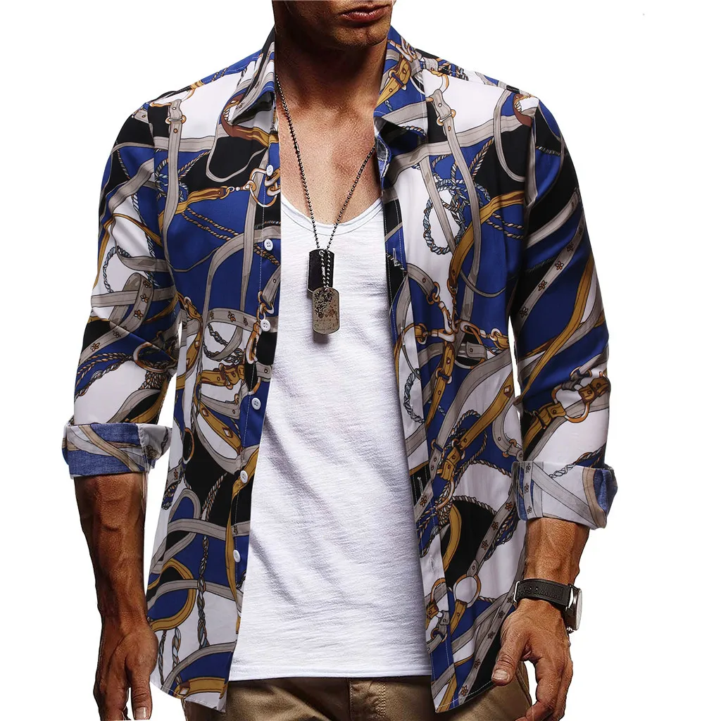 Men's Summer Striped Blouse Casual Slim long Sleeve Printed Shirts Top Camisas estampadas
Men's Summer Striped Blouse Casual Slim long Sleeve Printed Shirts Top Camisas estampadas