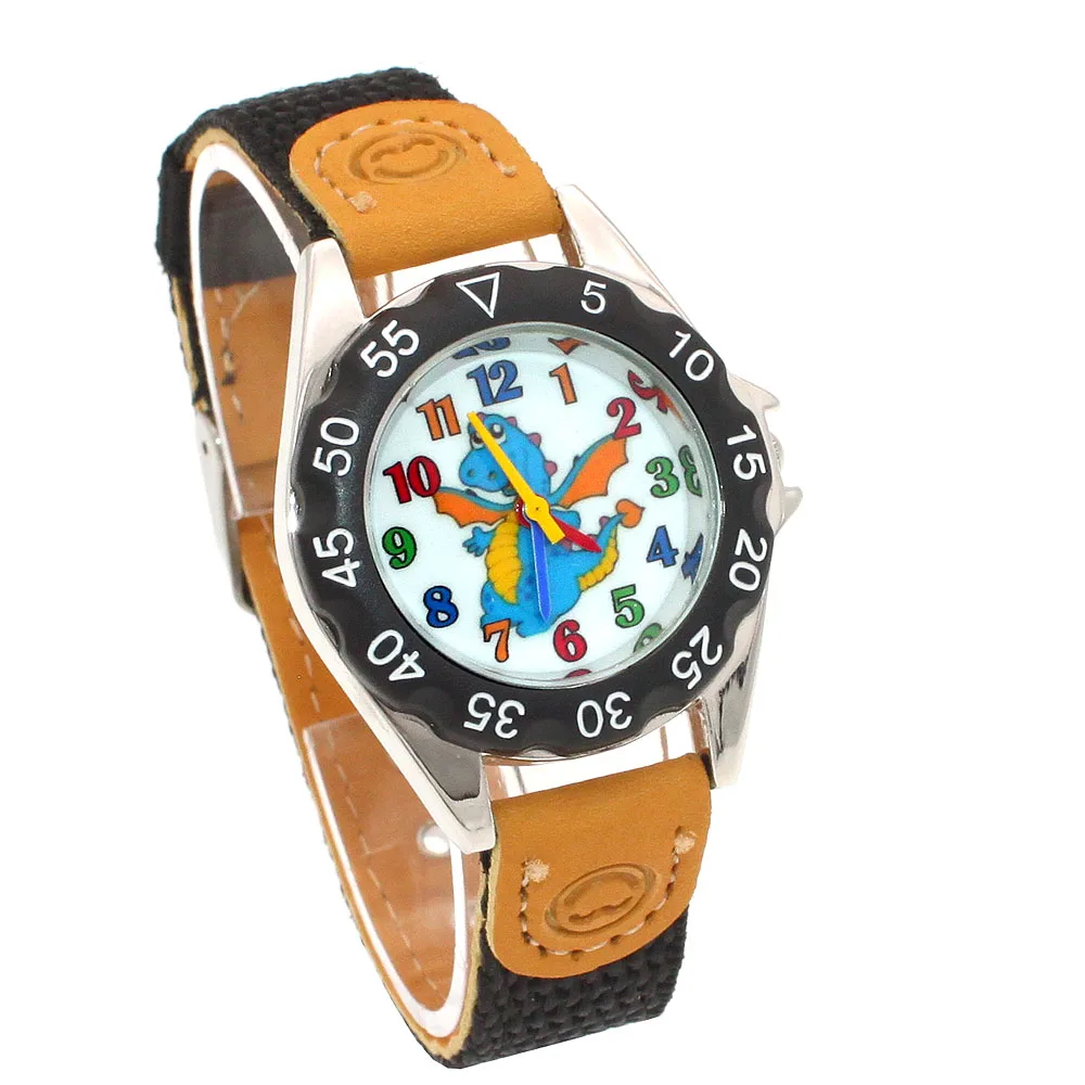 relogio feminino 2019 New relojes Cartoon Children Watch dinosaurs Watches Fashion Kids Cute Leather quartz Boy watches | Наручные часы