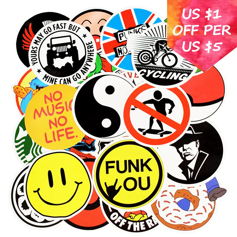 50Pcs Random Circle Stickers For Suitcase Skateboard Laptop Cell Phone Motorcycle Bicycle Car Accessories Mixed Round Stickers
50Pcs Random Circle Stickers For Suitcase Skateboard Laptop Cell Phone Motorcycle Bicycle Car Accessories Mixed Round Stickers