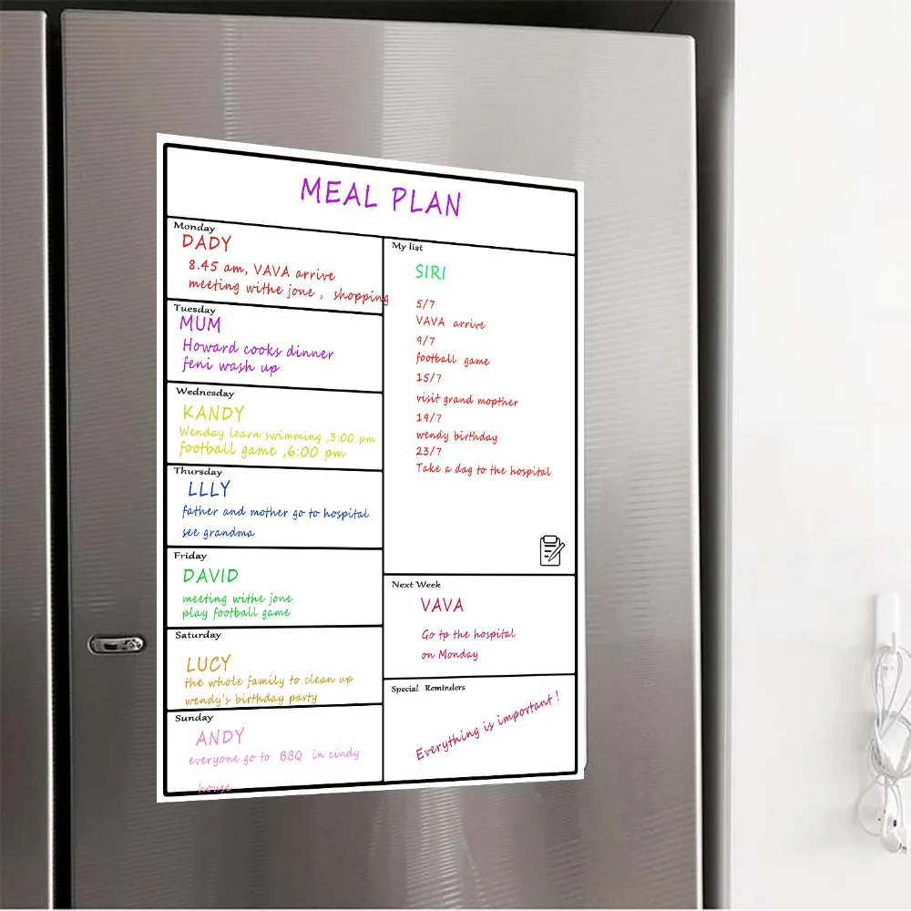 Magnetic Dry Erase Weekly Planner Board Refrigerator Weekly Whiteboard Calendar Resistant Technology Family, Home, Office Fridge
Magnetic Dry Erase Weekly Planner Board Refrigerator Weekly Whiteboard Calendar Resistant Technology Family, Home, Office Fridge