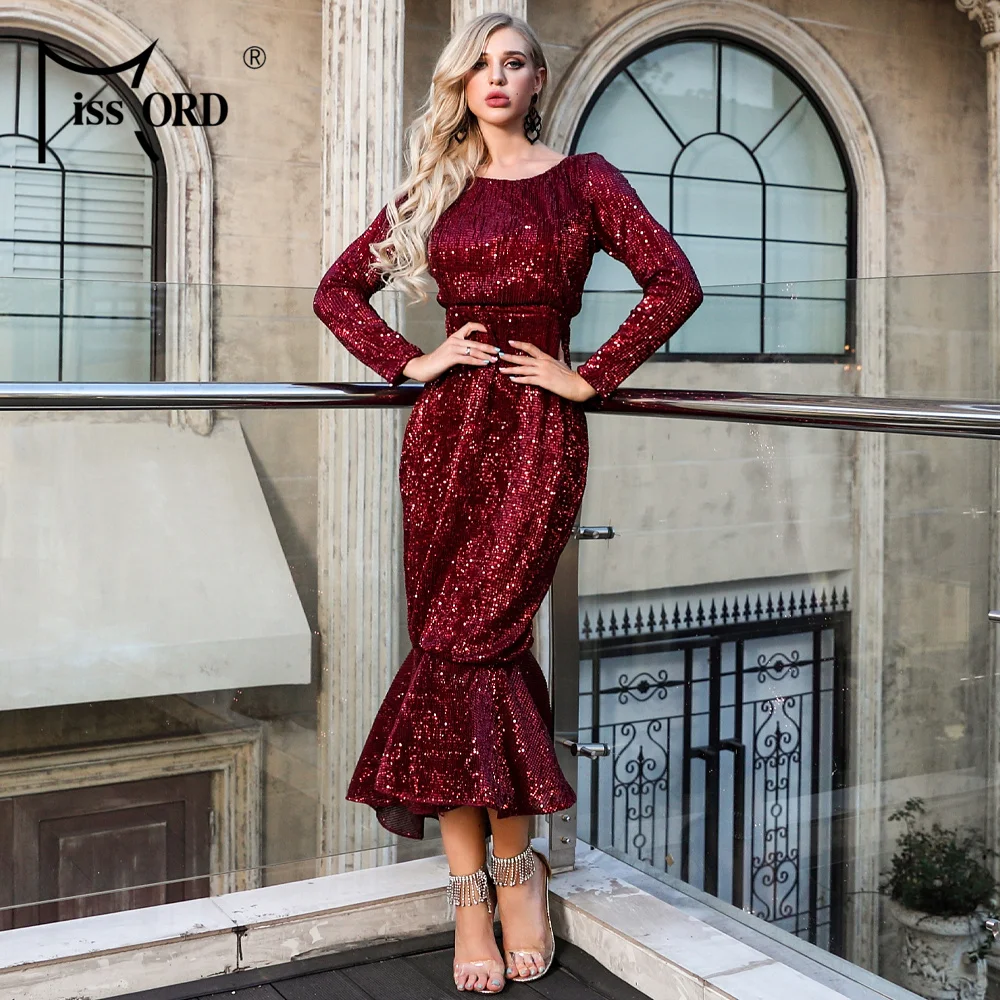 Missord 2019 Sexy O Neck Long Sleeve Dresses Female Sequin Mermaid Dress Elegant Bodycon Dress AM0007
Missord 2019 Sexy O Neck Long Sleeve Dresses Female Sequin Mermaid Dress Elegant Bodycon Dress AM0007